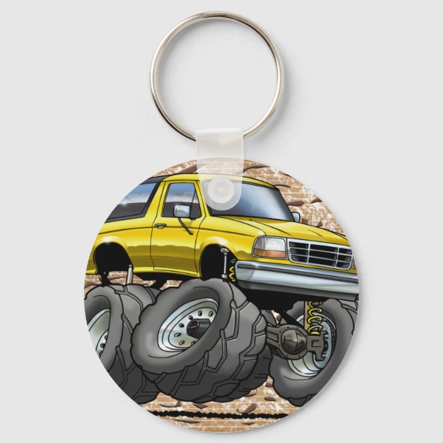 92-96 Yellow Bronco Keychain (Front)