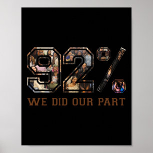92 Percent Black Women Who Voted Black Women Histo Poster