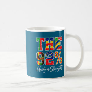 92 percent melanin queen afro 92% black women coffee mug