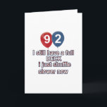 92 year funny birthday designs card<br><div class="desc">92 year funny birthday designs</div>