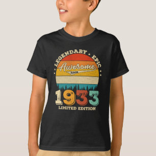 92 Year Old Bday 1933 Awesome 92d Birthday Gift T-Shirt