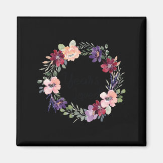 92 Years Loved Floral 92th Birthday Women 92 Years Magnet