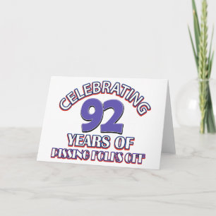 92ND birthday designs Card