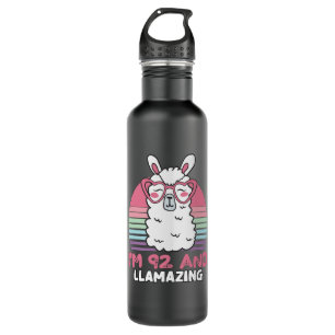 92nd Birthday Llamazing Llama 92 Year Old Birthday 710 Ml Water Bottle