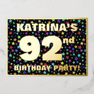 92nd Birthday Party — Fun, Colourful Stars Pattern