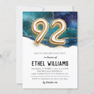 92nd Birthday Party Invitation