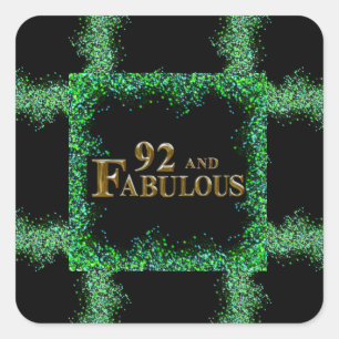 92nd Birthday Square Sticker