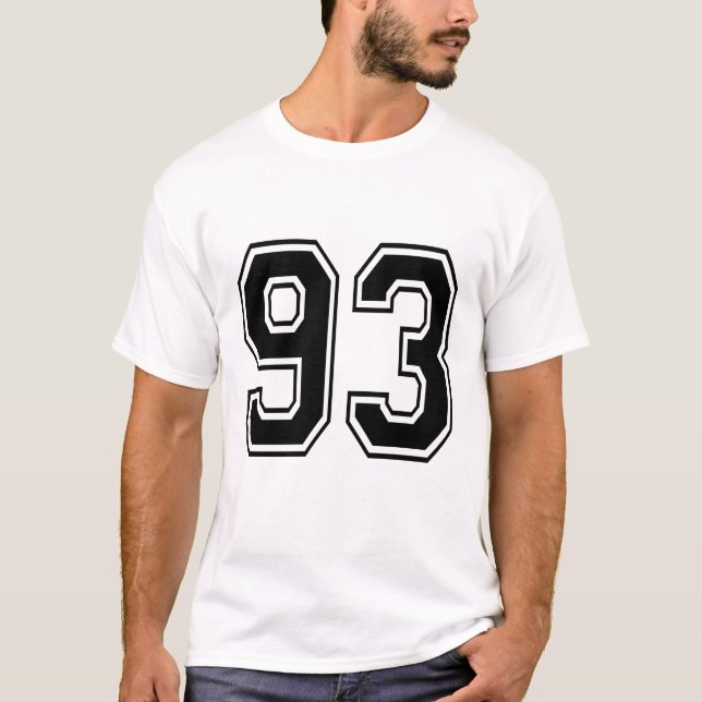 93 ninety three varsity num T-Shirt (Front)