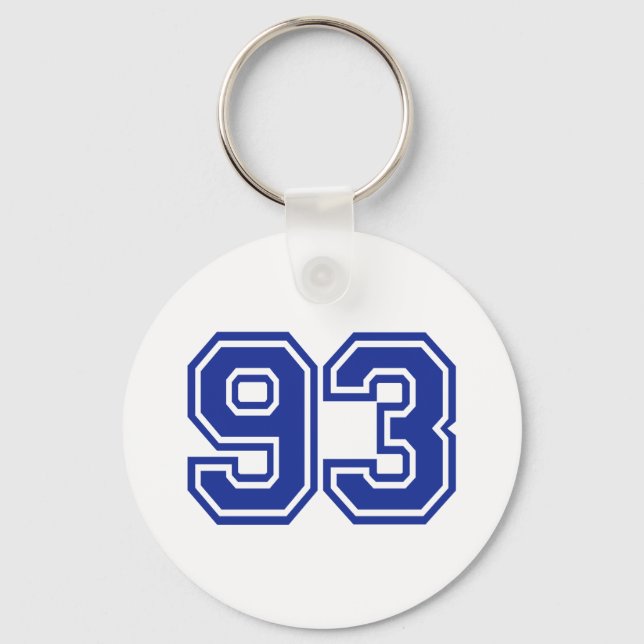 93 - number keychain (Front)