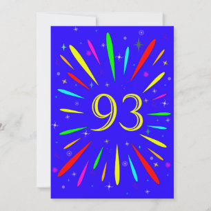 93e anniversaire de fête Invitation Explosion