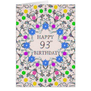93e anniversaire Fleurs Abstraites 