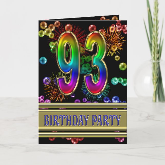 93e fête d'anniversaire Invitation (Devant)