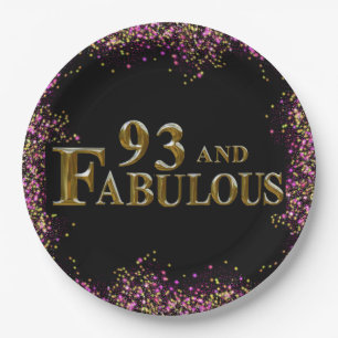 93rd Birthday  Paper Plate