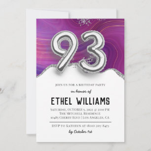 93rd Birthday Party Invitation