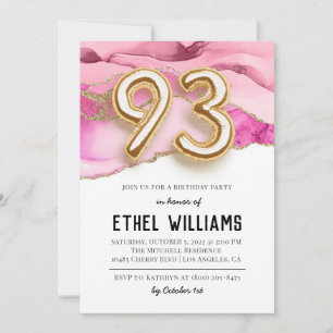 93rd Birthday Party Invitation