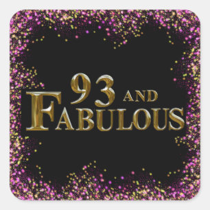 93rd Birthday Square Sticker