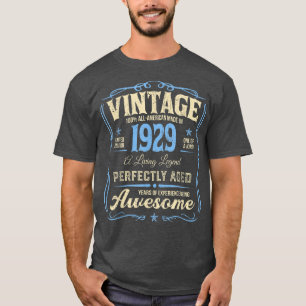 93rd Birthday Tee Vintage Legends Born In 1929 93 