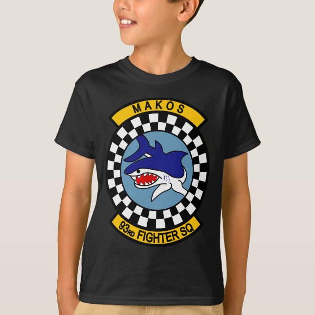93rd Fighter Squadron - Makos T-Shirt (Front)
