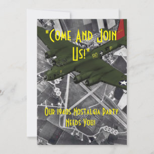 !940s Customizable Party Invite