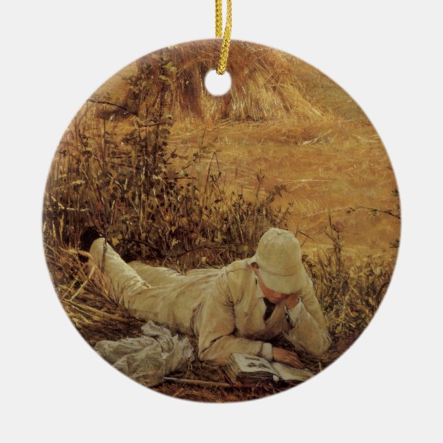 94 Degrees in the Shade, Sir Lawrence Alma Tadema Ceramic Ornament (Front)