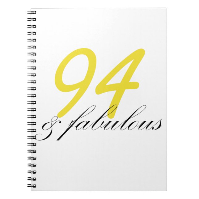 94 & Fabulous Notebook (Front)