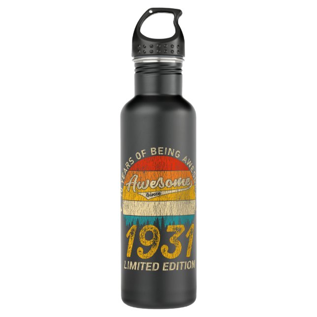  94 Year Old Bday Retro Awesome 94th Birthday Gift 710 Ml Water Bottle (Front)