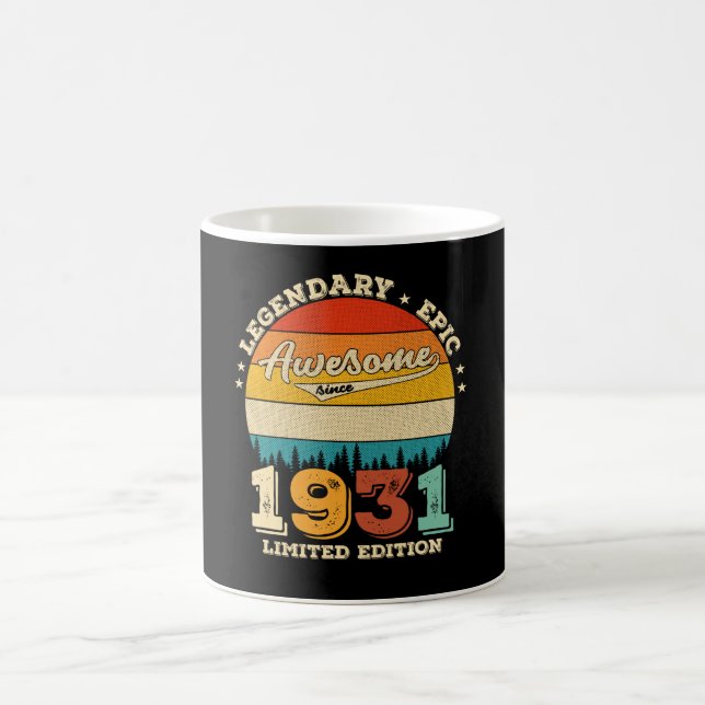 94 Year Old Bday Retro Awesome 94th Birthday Gift Coffee Mug (Center)