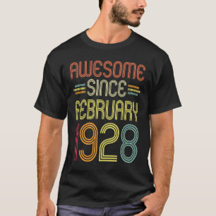 94th Birthday Awesome Since February 1928 94 Year T-Shirt