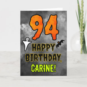 94th Birthday: Eerie Halloween Theme + Custom Name Card