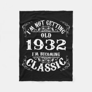 94th Birthday Gift Legend Born In 1932 94 For Year Fleece Blanket