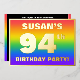 94th Birthday Party: Fun, Colourful Rainbow Patter