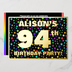 94th Birthday Party — Fun, Colourful Stars Pattern