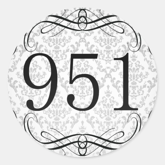951 Area Code Classic Round Sticker (Front)