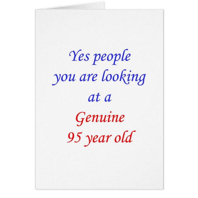 95 95 ans véritables (Devant)