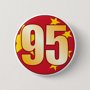 95 CHINA Gold 2 Inch Round Button