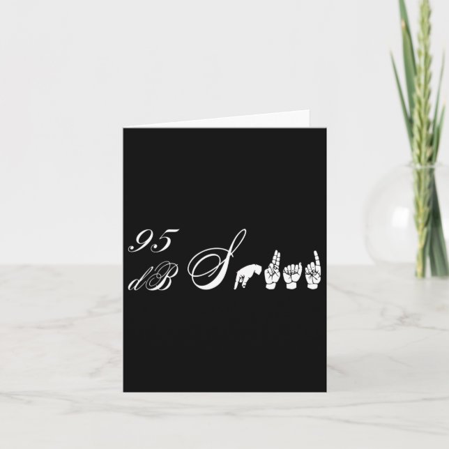 95 Db Squad Hand Sign Language Hearing Loss Awaren Card (Front)