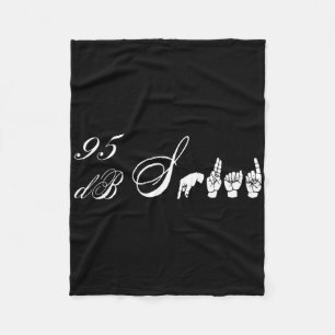 95 Db Squad Hand Sign Language Hearing Loss Awaren Fleece Blanket