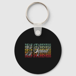 95 Db Squad Hand Sign Language Hearing Loss Awaren Keychain