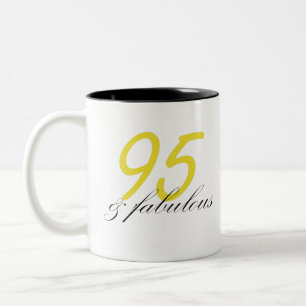 95 & Fabulous Two-Tone Coffee Mug