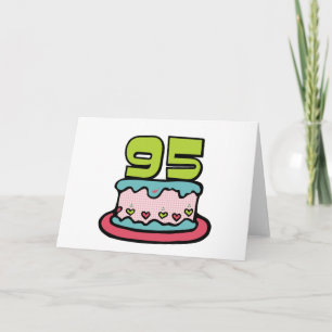 95 Year Old Birthday Cake Card