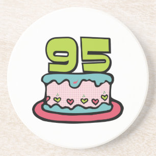 95 Year Old Birthday Cake Coaster