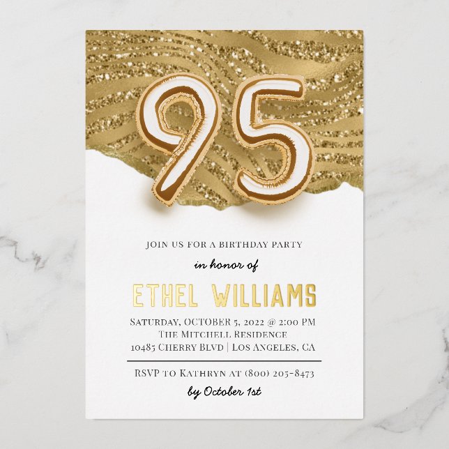 95e anniversaire de fête Invitation (Recto)