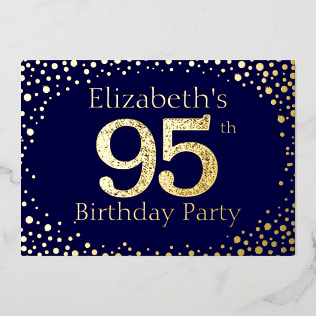 95e anniversaire Foil Invitation (Recto)