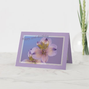 95e carte d'anniversaire avec fleurs de lavande