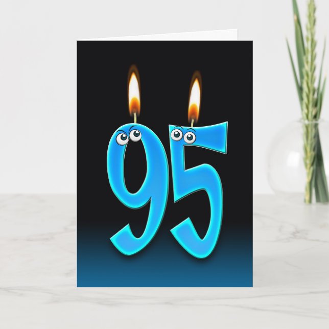 95th Birthday Candles Card (Front)