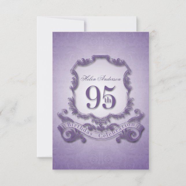 95th Birthday Celebration Vintage Frame -2- Invitation (Front)