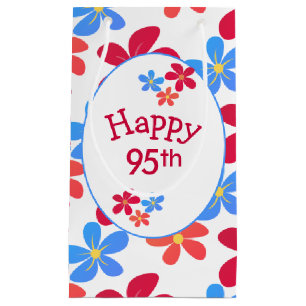 95th Birthday Daisies On White   Small Gift Bag