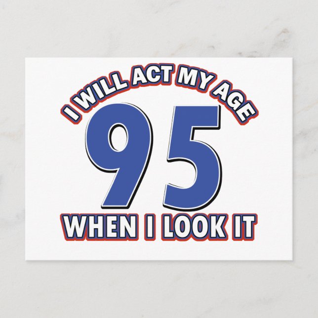 95th birthday designs postcard (Front)