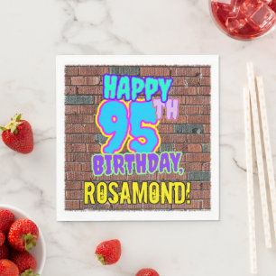 95th Birthday ~ Fun, Urban Graffiti Inspired Look Napkin