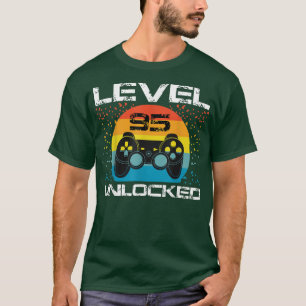 95th Birthday Gamer Party Level 95 Unlocked Funny T-Shirt